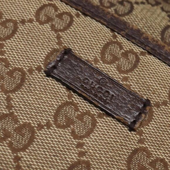 GUCCI GG Canvas Shoulder Bag Beige Silver Auth - Picture 8 of 15